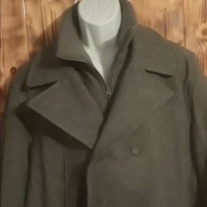 J. Farrar M/L 40R grey double breasted wool coat